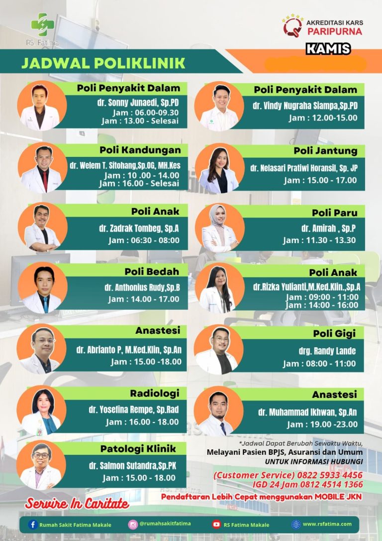 JADWAL POLI KAMIS NEW