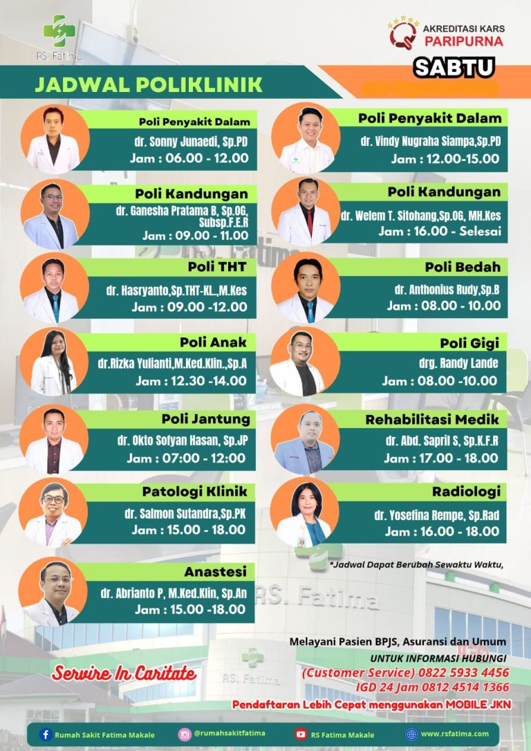 JADWAL POLI SABTU FULL