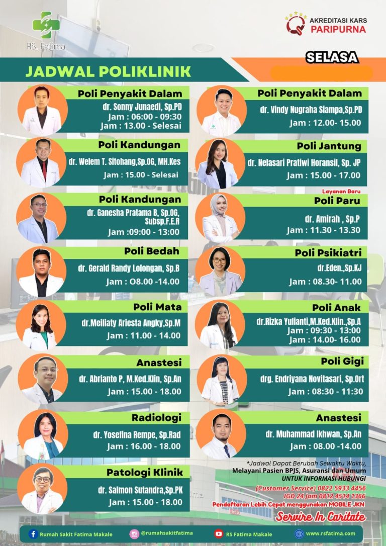 JADWAL POLI SELASA NEW