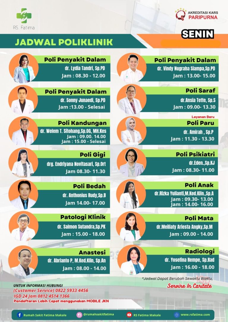 JADWAL POLI SENIN NEW